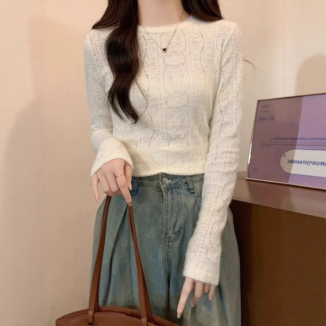 Pull fin à manches longues pour femmes Chic & Stil