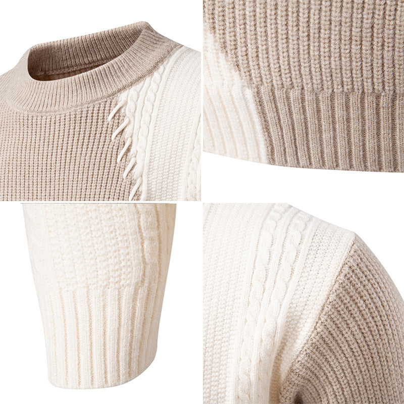 Elegant knitted sweater for men with a unique cable pattern and a modern design Lune London