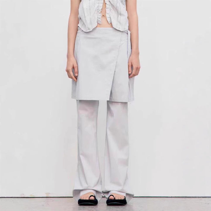 Pantalon élégant et large pour femmes avec jupe overskirt Chic & Stil
