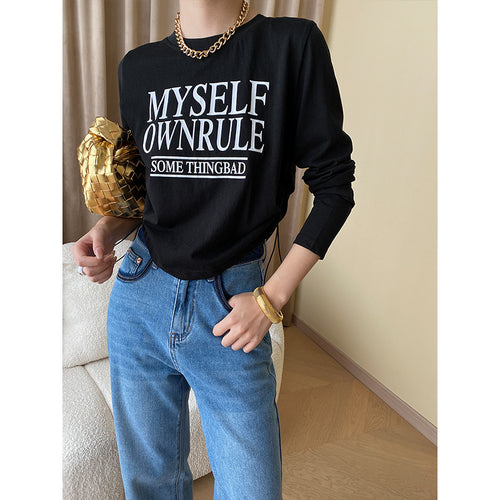 Women's Casual Long Sleeve Shirt with Eye-catching Graphic Print Chic & Stil