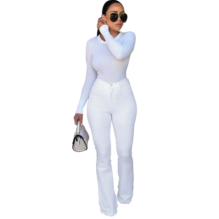 Women’s high-waisted bootcut jeans with figure-flattering stretch and flared leg Amarae