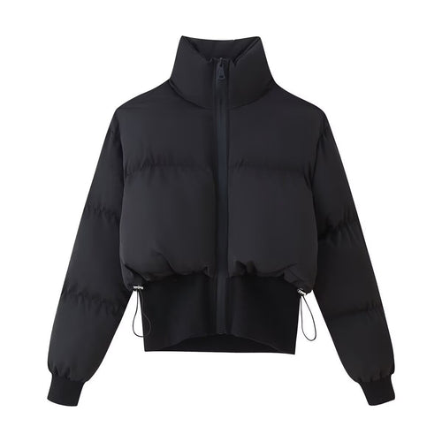 Quilted women’s jacket with high collar and practical drawstring Amarae