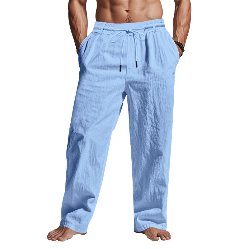Casual Beach Pants for Men with Adjustable Drawstring and Convenient Side Pockets Lune London