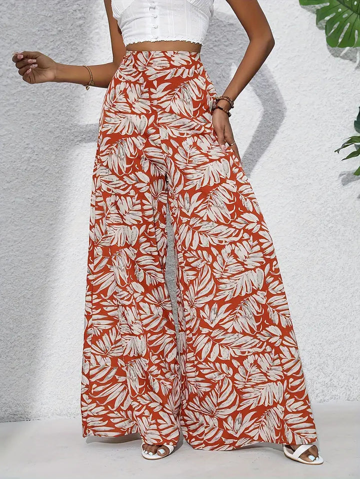 Lune London Tropical Leaf Pattern Maxi Skirt for Women