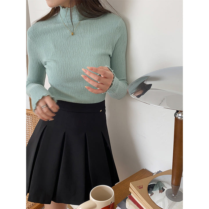 Women's fitted long-sleeve top with ribbed texture Chic & Stil