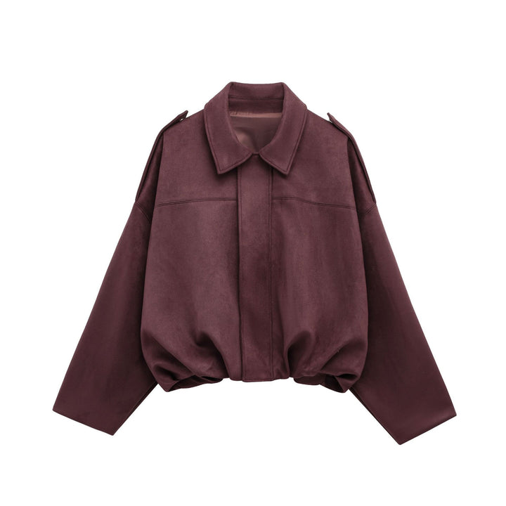 Veste blouson décontractée pour femmes en matériau doux et avec des détails modernes Chic & Stil