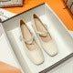 Amarae | Elegant White Mary Jane Ballet Flats