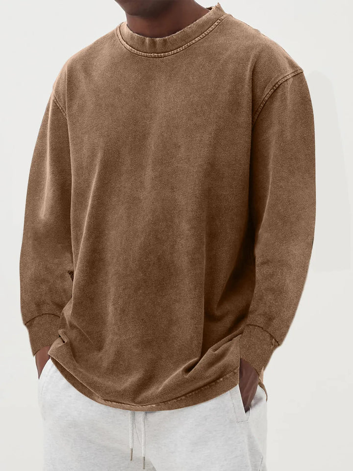 Casual oversized sweater for men in pleasant cotton blend Amarae