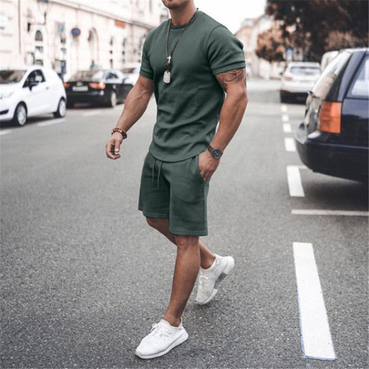 Men's summer sports set with breathable t-shirt and shorts Lune London