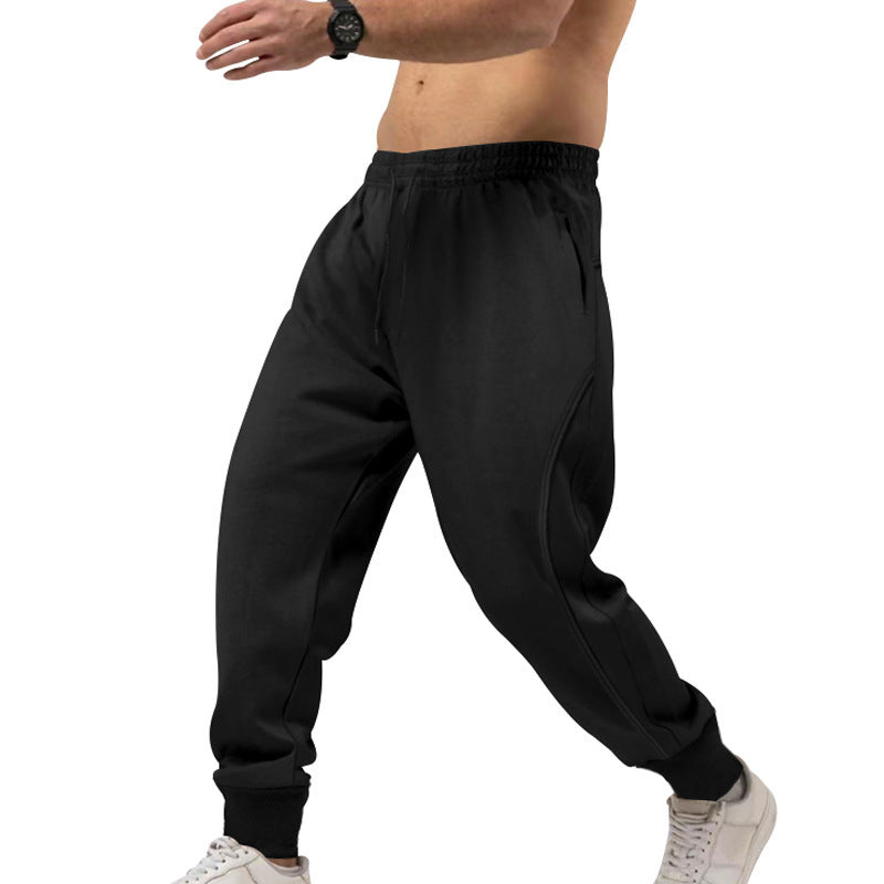 Men's athletic fitness jogging pants with pockets and elastic waistband Lune London
