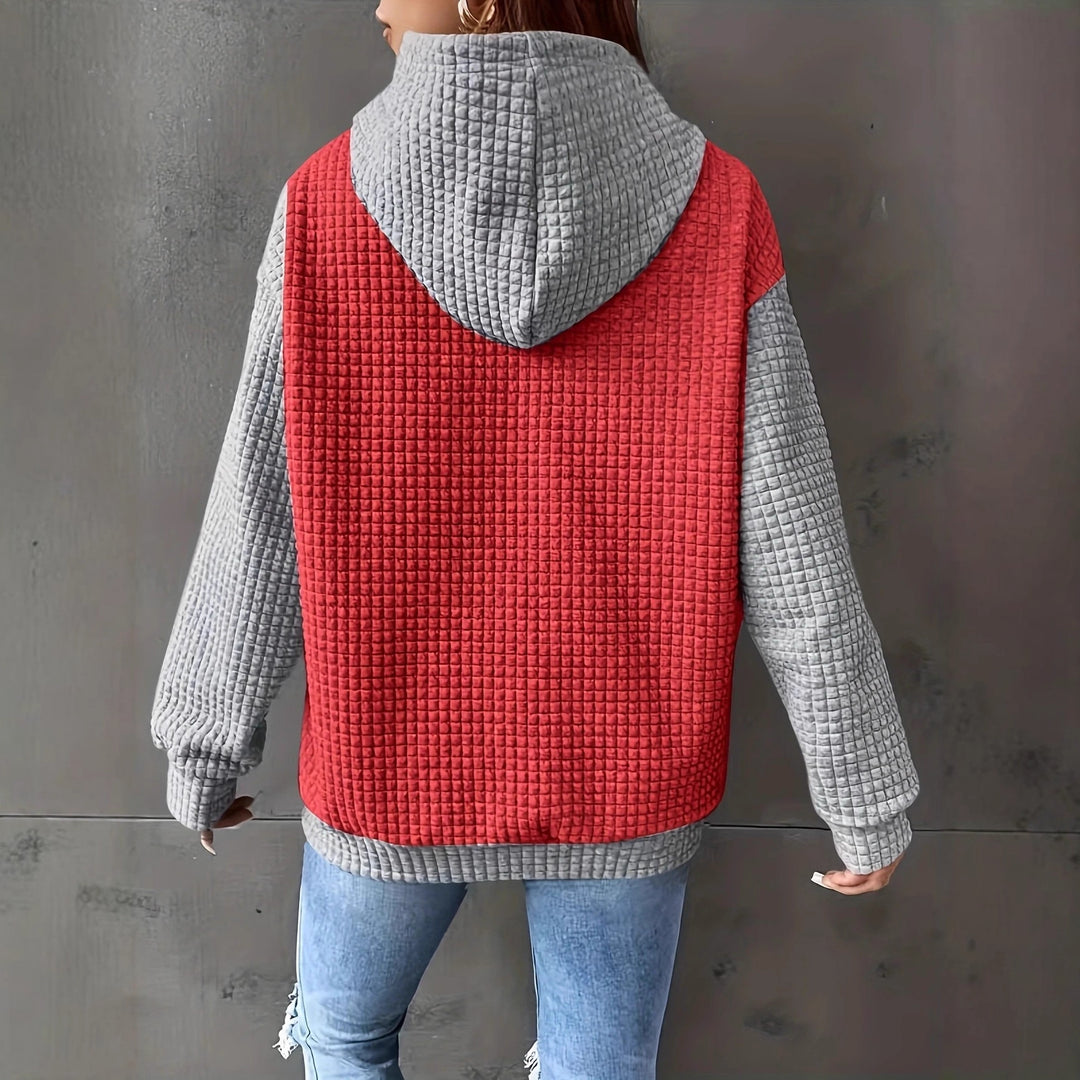 Ladies textured fabric hoodie Lune London