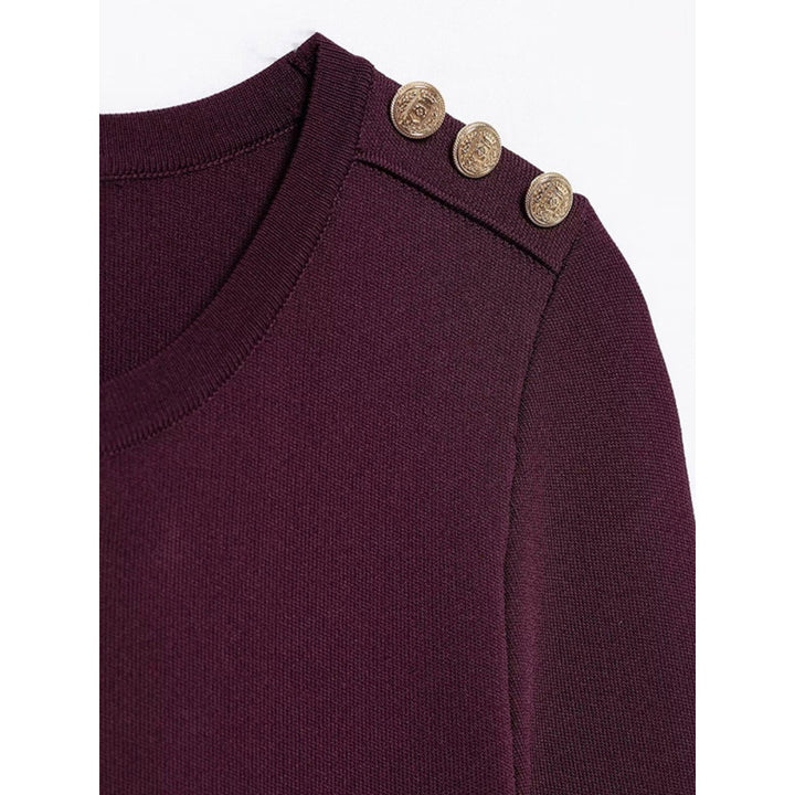 Knitted dress for women with pockets and button details Lune London