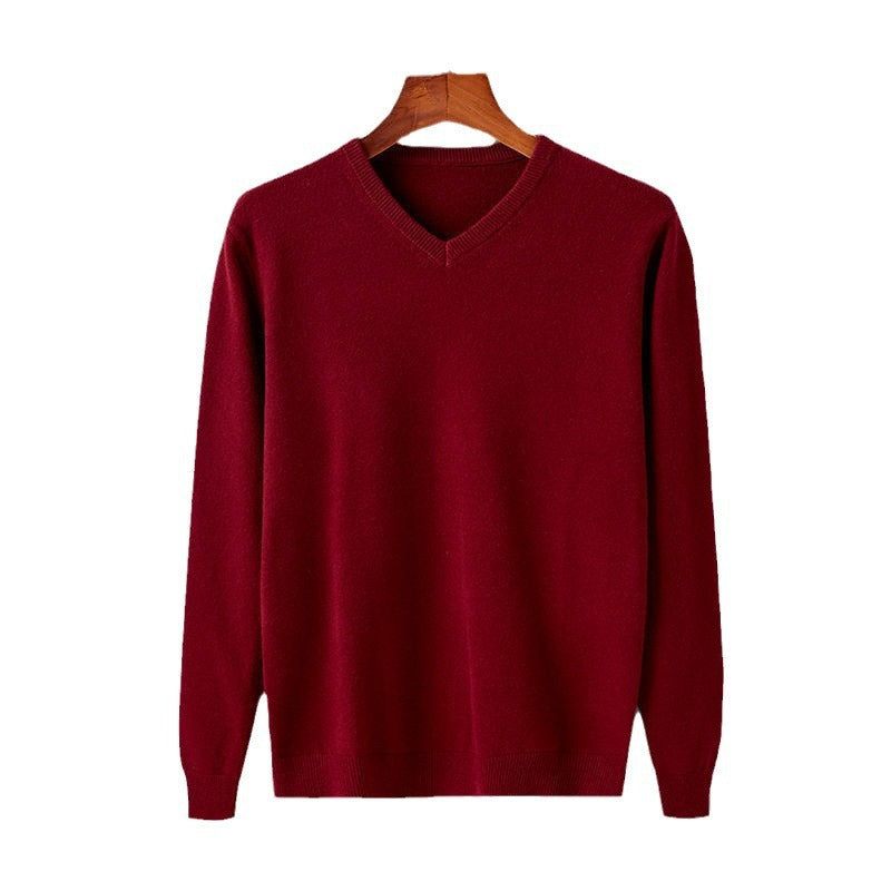 Men's Elegant V-Neck Pullover Made Of Fine Wool Lune London