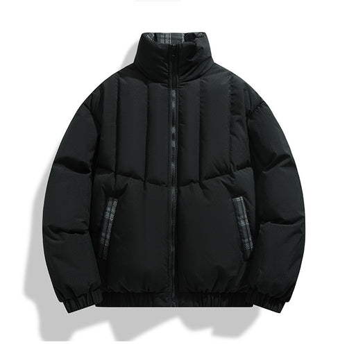 Insulated down jacket for men with high collar and practical pockets Amarae