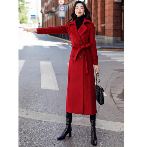 Elegant trench coat for women with double-breasted and loose fit Amarae