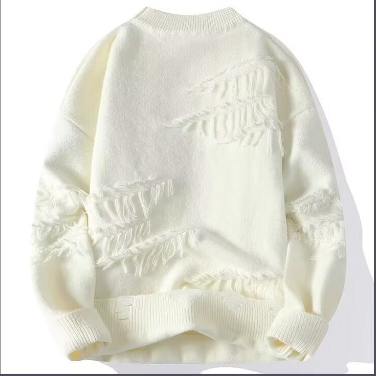 Ladies comfortable sweatshirt with unique fringe details Lune London