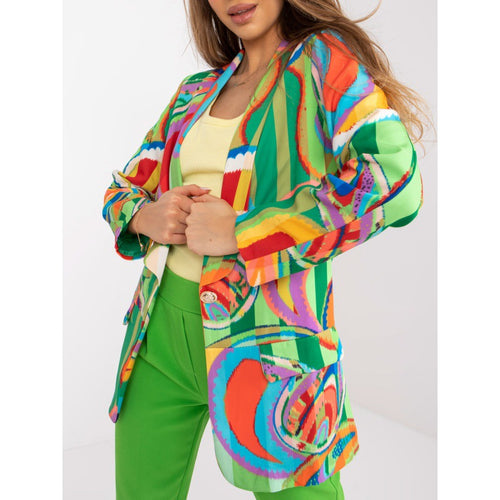 Ladies Elegant Blazer with Colorful Pattern and Modern Accents Amarae