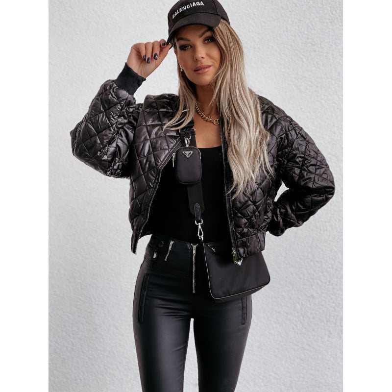 Quilted jacket for women with elastic waist and practical pockets Lune London