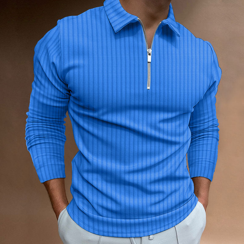 Men's stylish polo with zipper Lune London