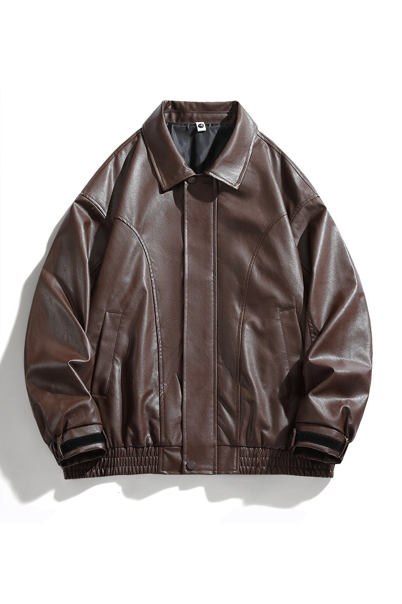 Chic oversized faux leather jacket for men Style and Trend