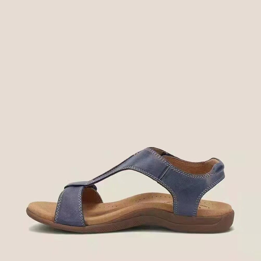 Comfortable strap sandals for ladies with elastic inserts Lune London
