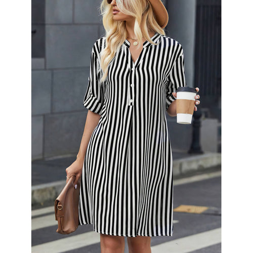 Striped shirt dress for women Amarae
