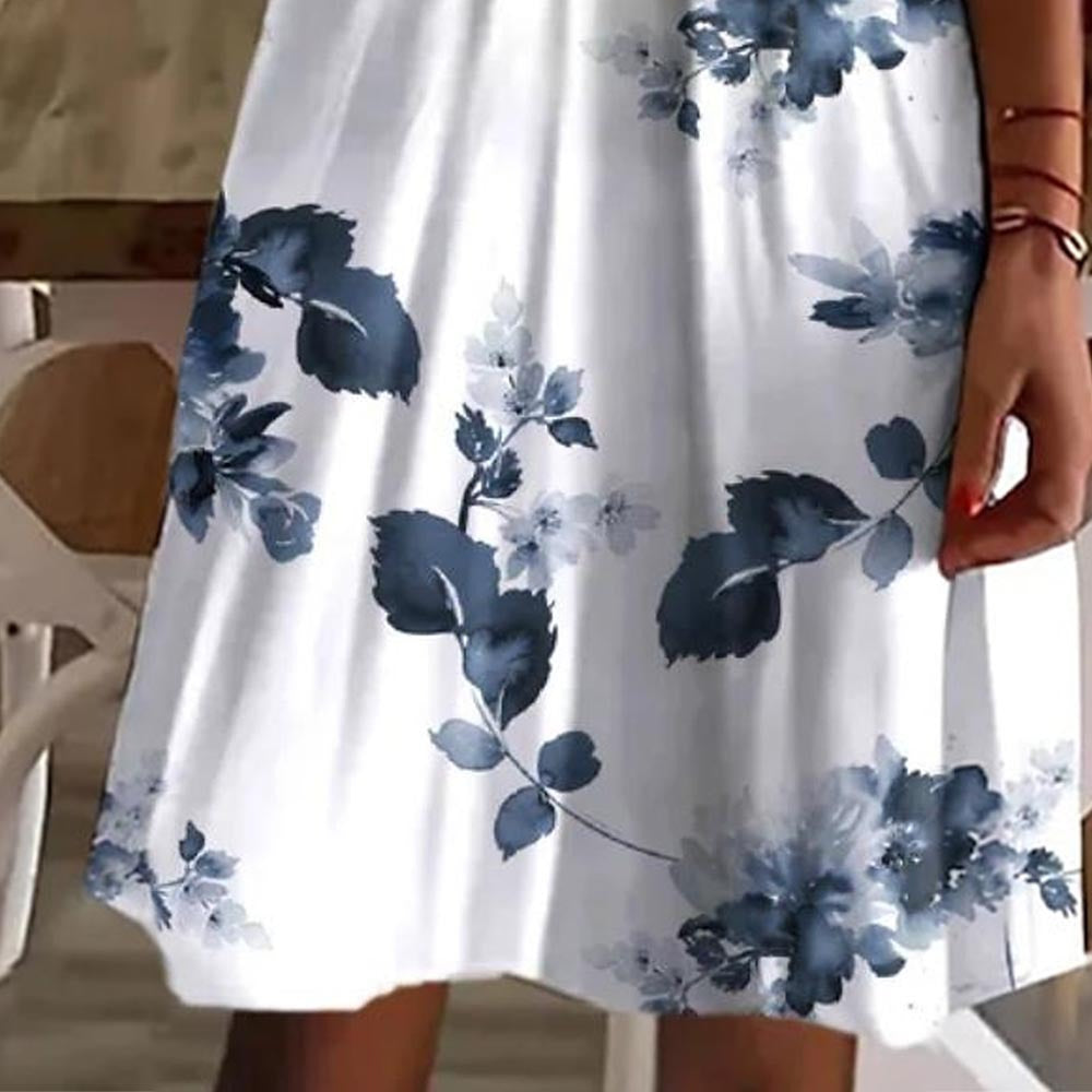 Flower cocktail dress for women with V-neck Lune London