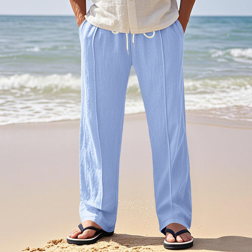 Casual beach pants for men with elastic waist and practical side pockets Amarae
