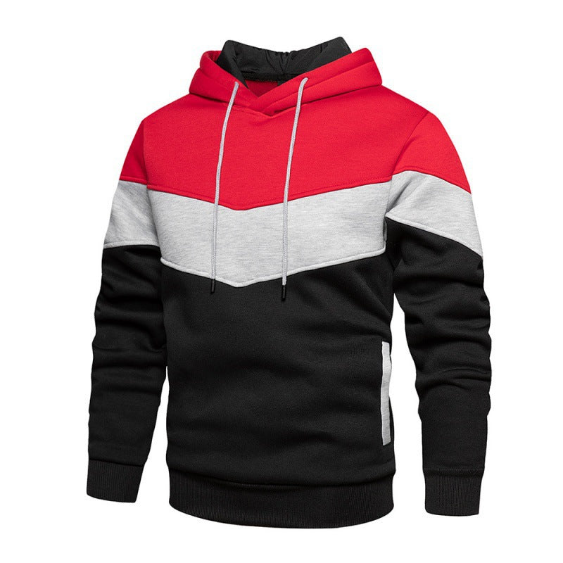 Men's hoodie with contrasting color blocks and a soft lining Lune London