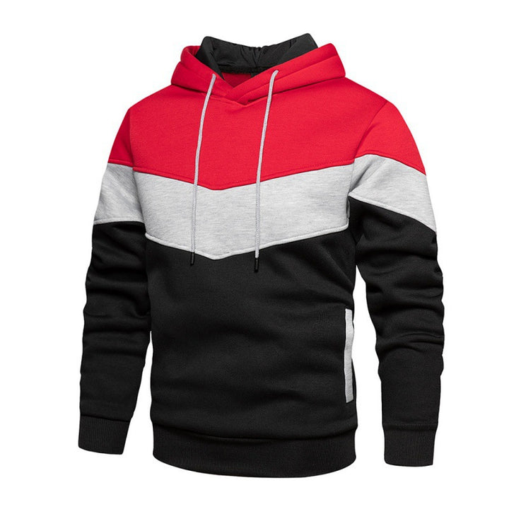 Men's hoodie with contrasting color blocks and a soft lining Lune London