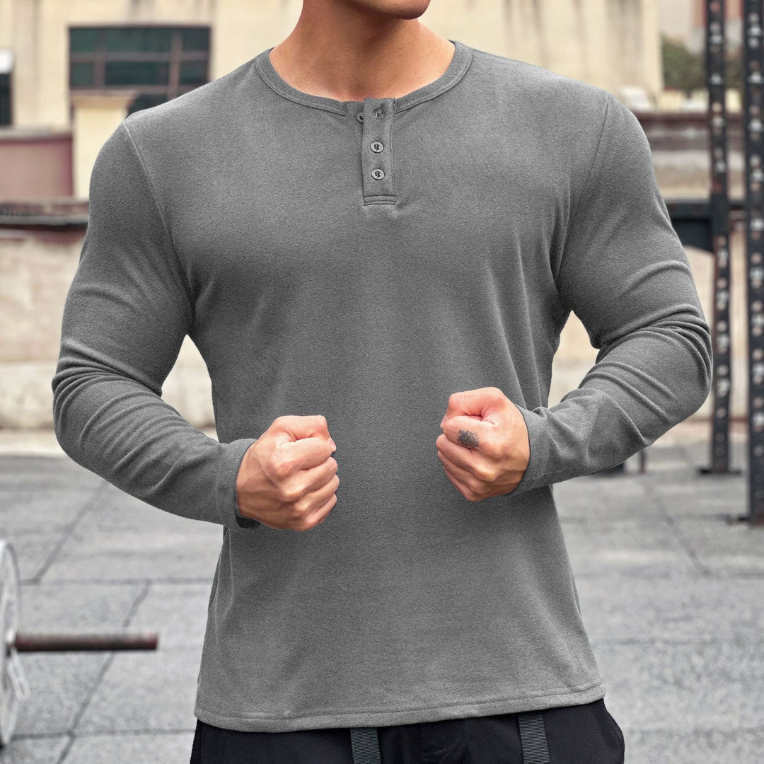 Men's stylish long sleeve shirt with modern button closure Amarae