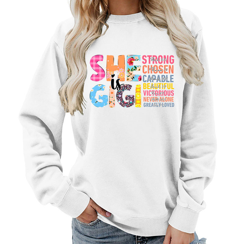 Sweatshirt pour femmes avec design de texte inspirant Chic & Stil