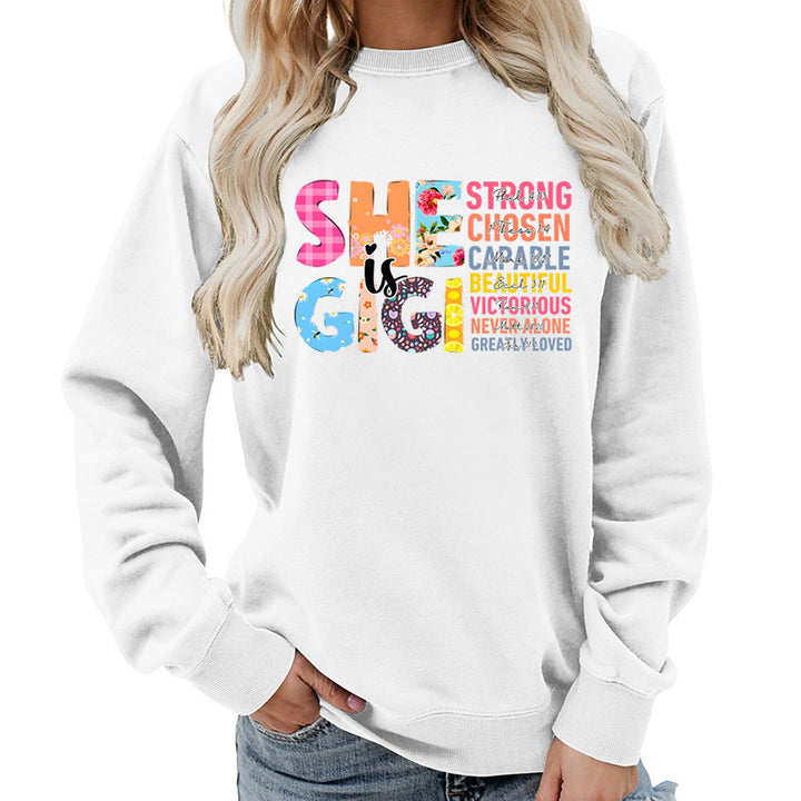 Sweatshirt pour femmes avec design de texte inspirant Chic & Stil