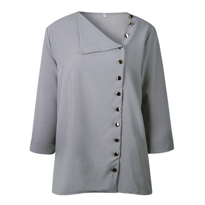 Ladies Buttoned Relaxed Fit Blouse Lune London