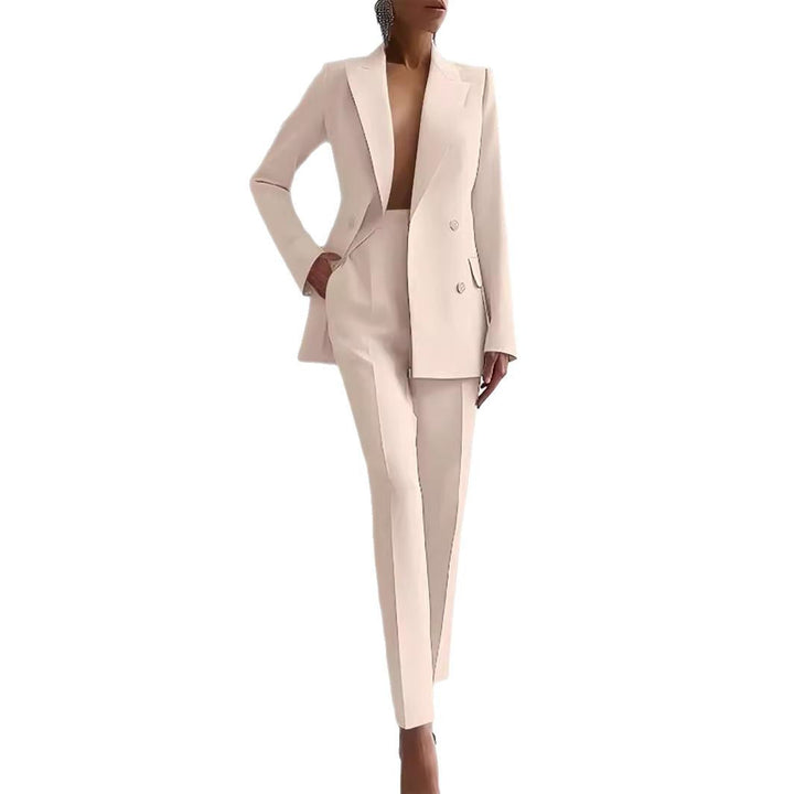 Women's Elegant Double Blazer-Pants Set Chic Und Stil
