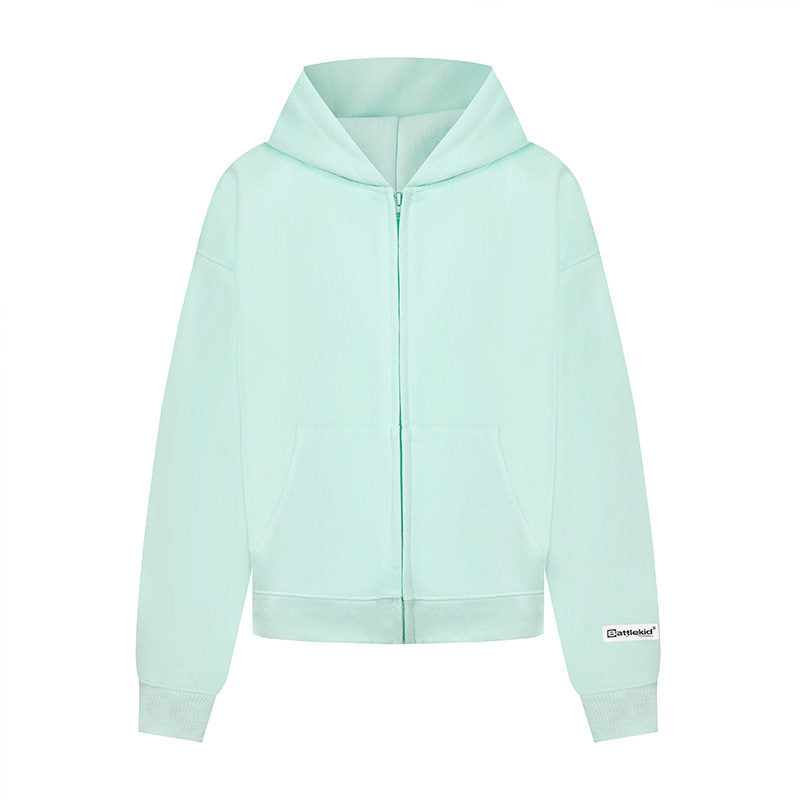 Women’s hoodie sweat jacket with full zip, kangaroo pocket and relaxed fit Amarae