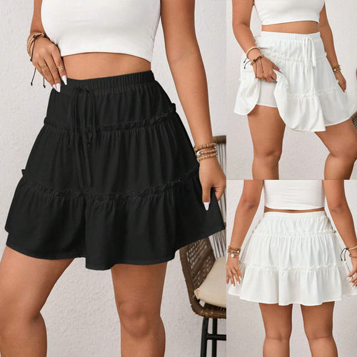 Ladies High Waisted Ruffle Skirt Amarae