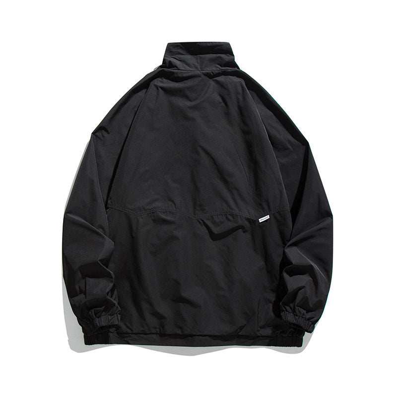 Men's Lightweight Oversized Field Jacket made of technical nylon with stand-up collar, concealed zipper, and flap pockets Amarae