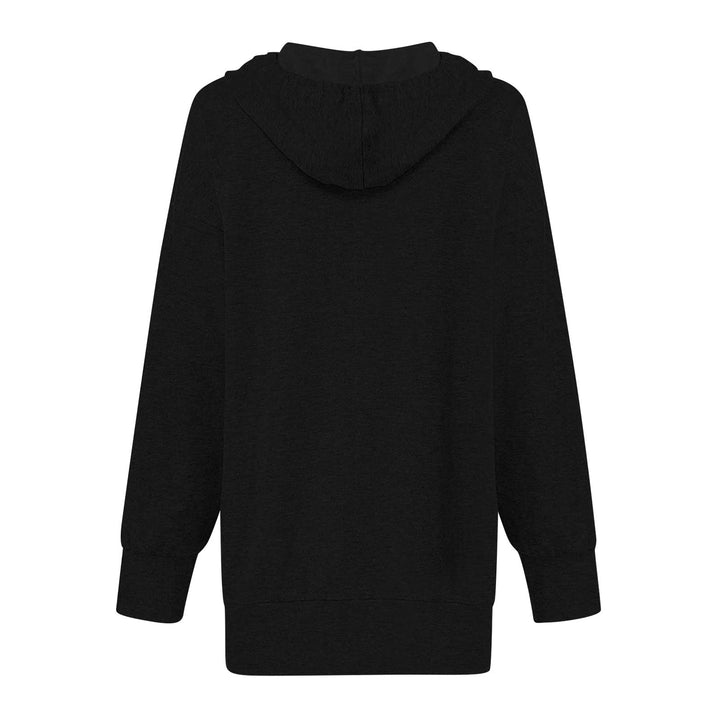 Ladies Casual Long Sleeve Hoodie with Practical Pockets Lune London