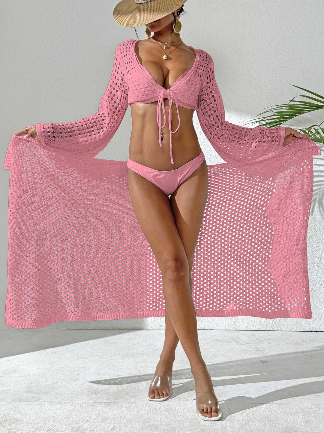 Ladies Crochet Beach Cover Kimono Lune London