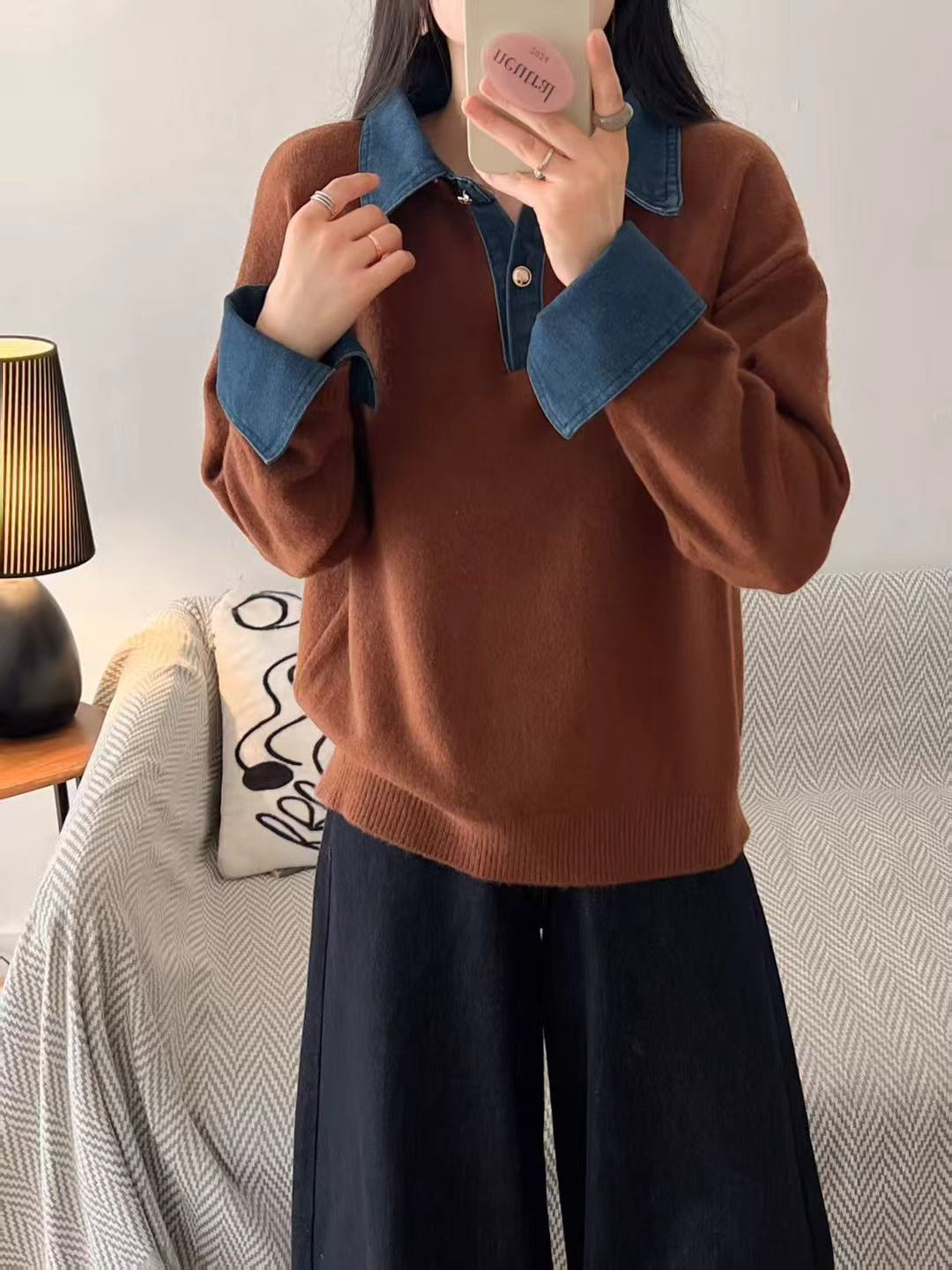 Pull confortable pour femmes avec col sportif Chic & Stil