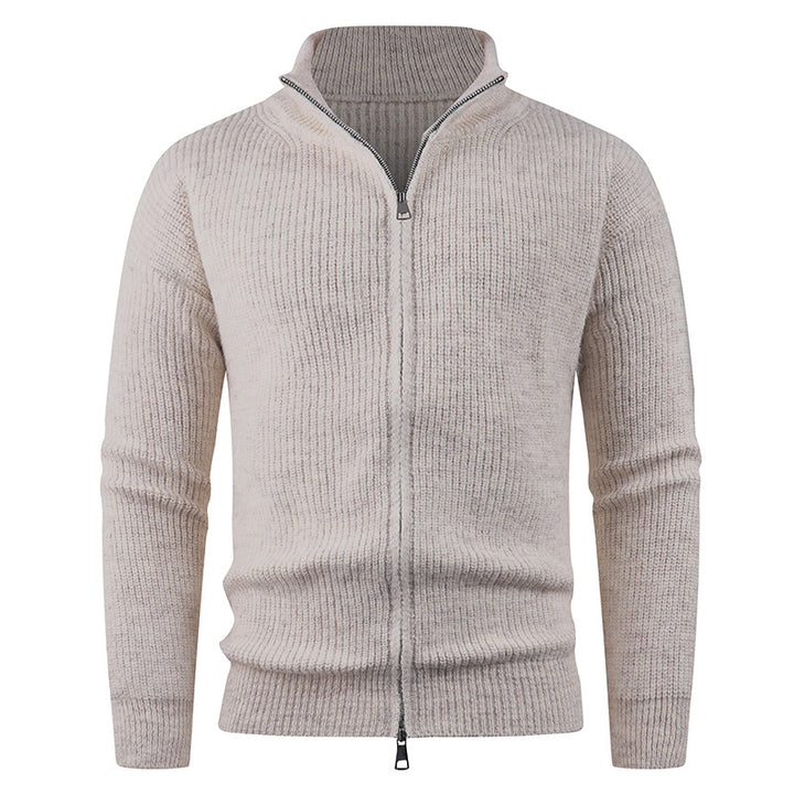 High collar sweater for men with decorative zip Lune London