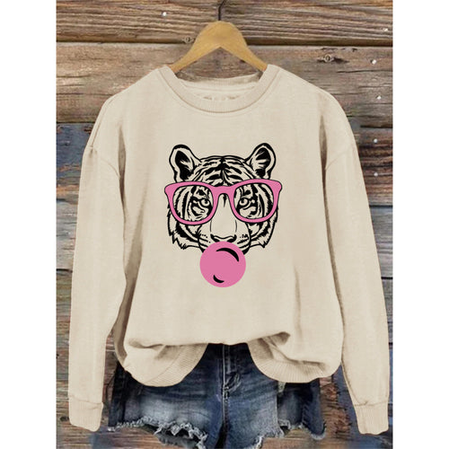 Women's sweatshirt with creative tiger graphic design Amarae