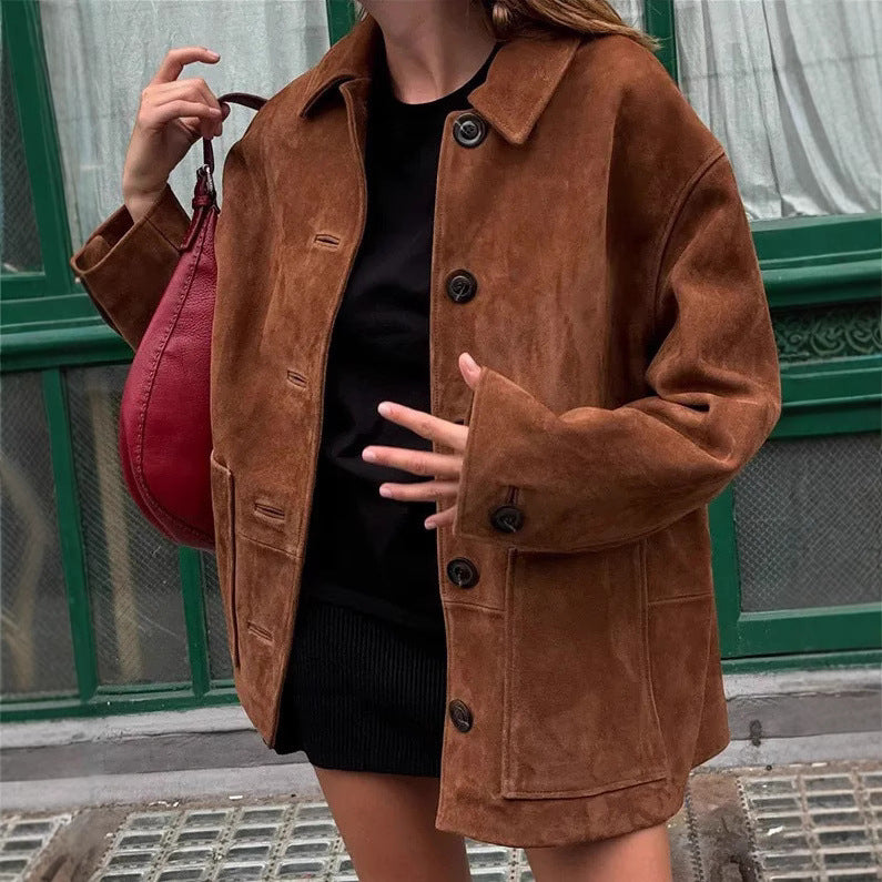 Lune London Casual Women's Suede Jacket