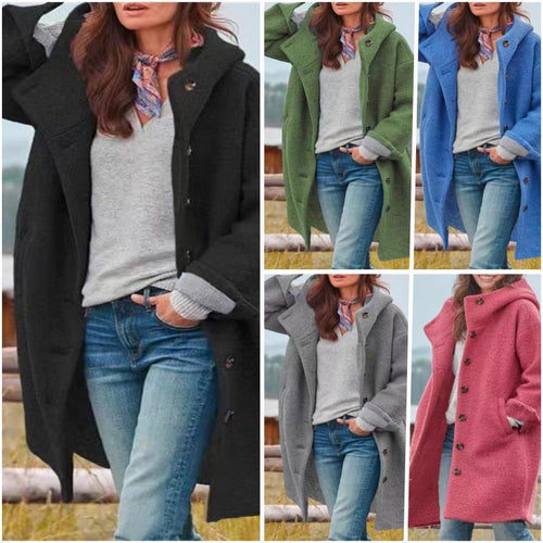 Ladies Oversized Chic Wool Coat