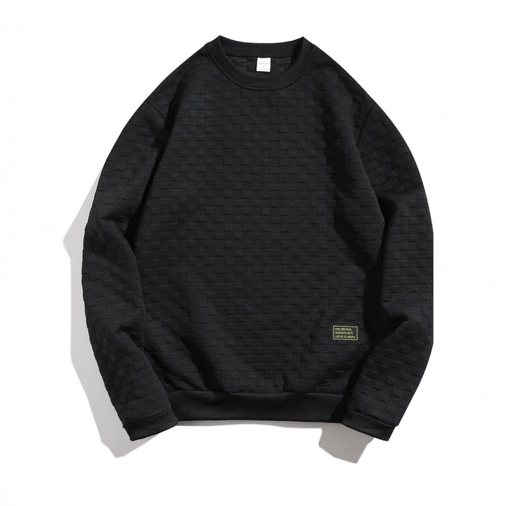 Casual structured sweater for men with round neck and elastic cuffs Amarae