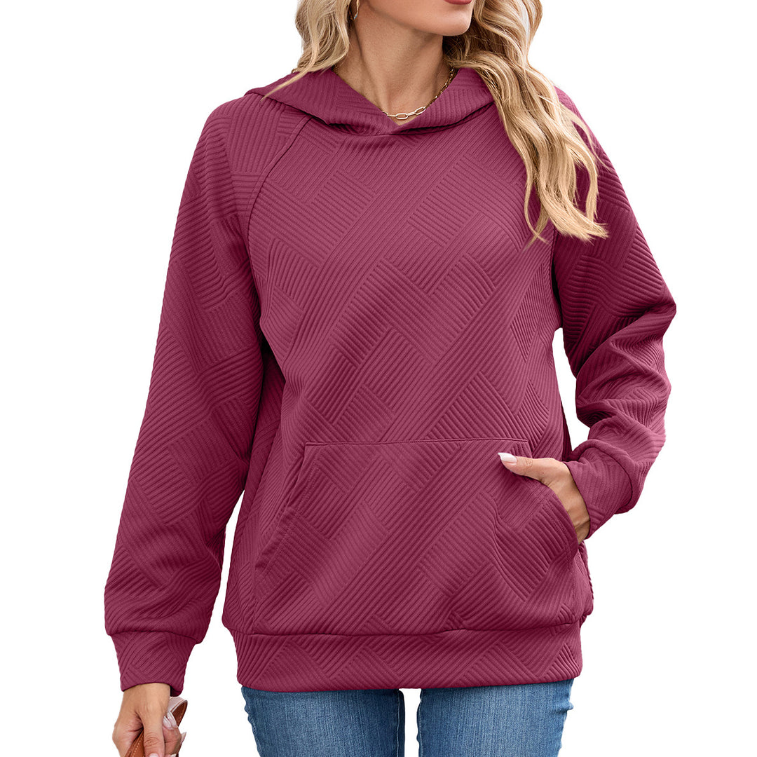 Hooded sweatshirt for women with textured design Lune London