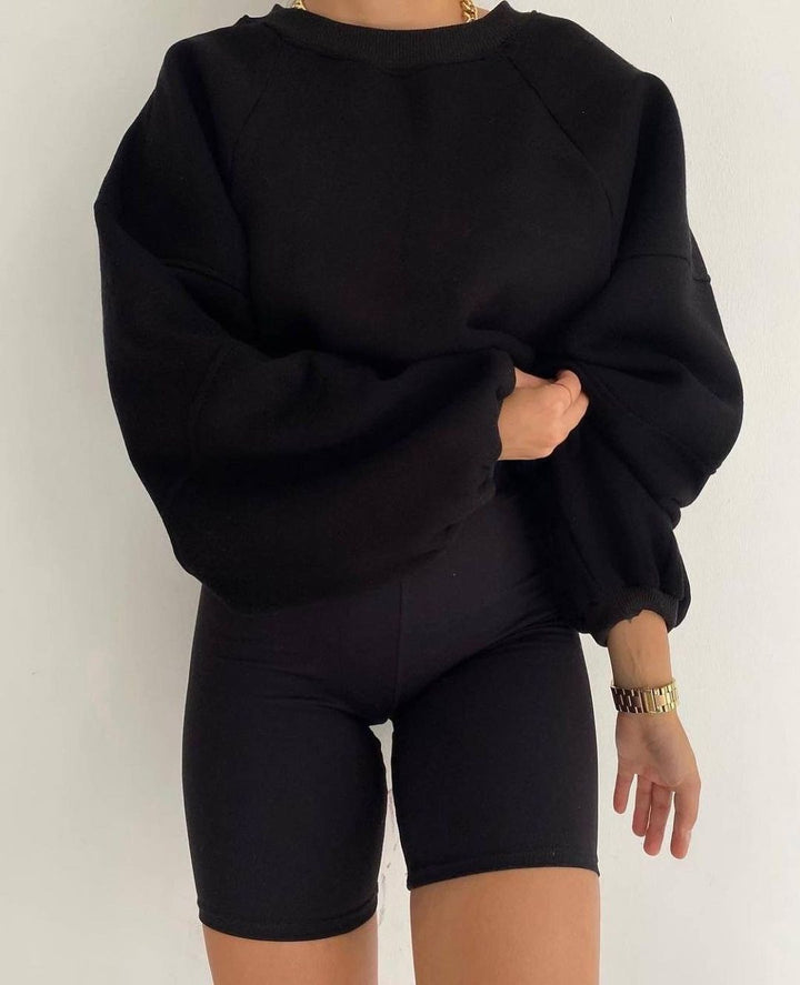 Oversized sweatshirt for women with puff sleeves Lune London