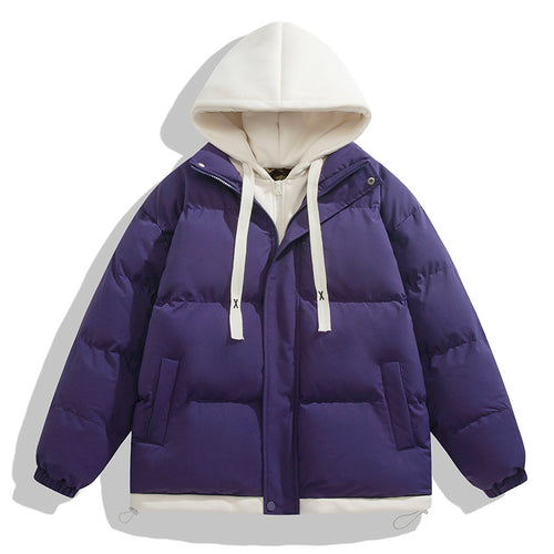 Ladies trendy puffer jacket with removable hood and practical pockets Amarae