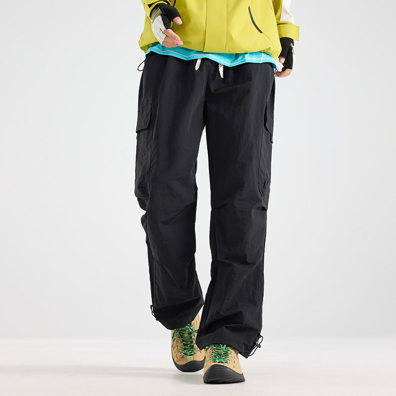 Men's Lightweight Technical Cargo Trekking Pants with Drawstring Waist and Adjustable Leg Openings Amarae